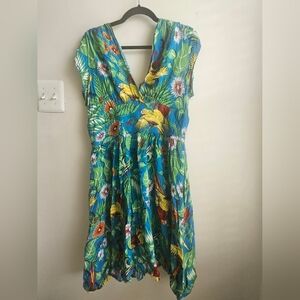 Trashy Diva Jungle Parrots Sandra Dress Size 16